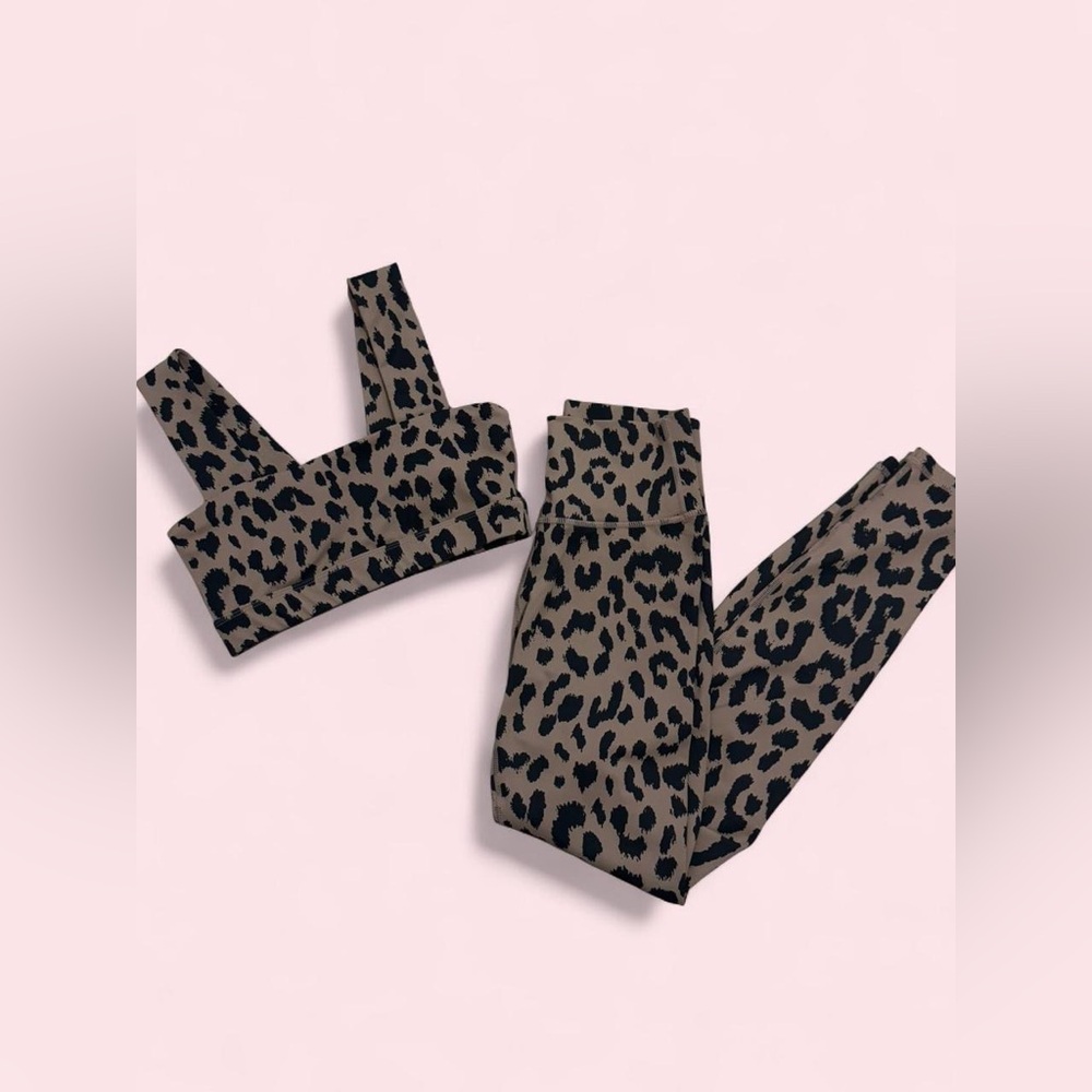 Anthropology ALLFENIX Cheetah Print Workout Set